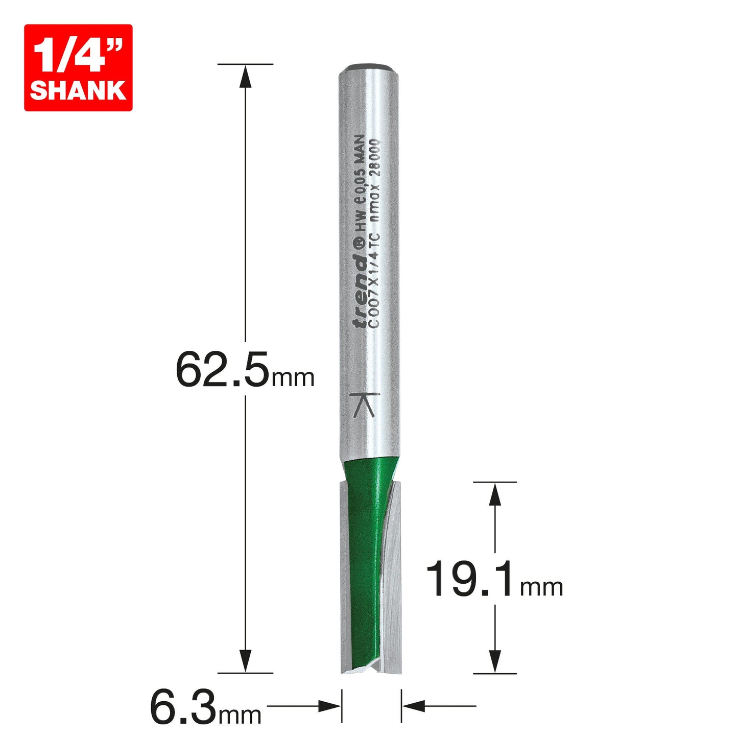 Two Flute Cutter 6.3mm diameter