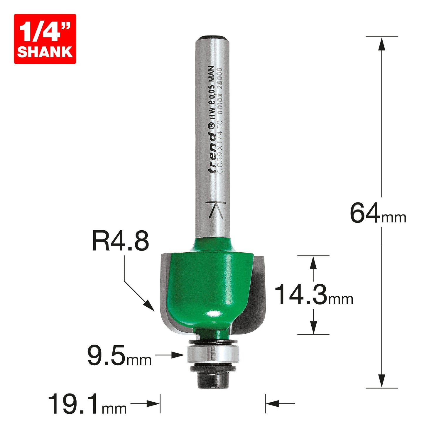 Self guided radius 4.8mm