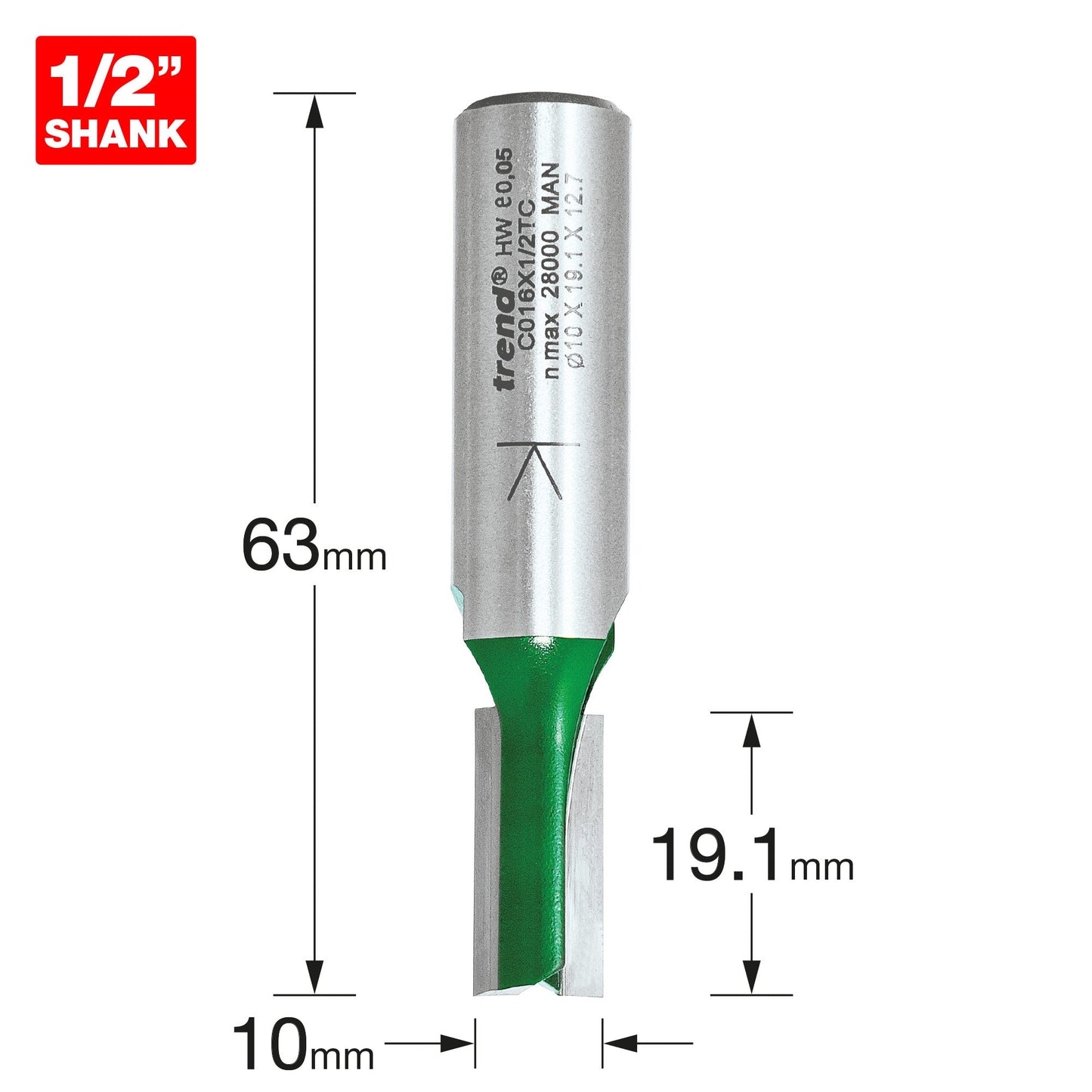 Two Flute Cutter 10mm diameter