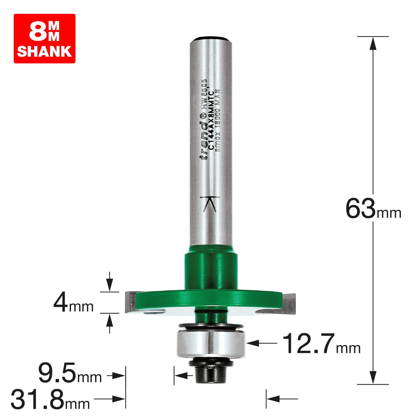 Slotting cutter 4.0mm cut x 31.8m diameter