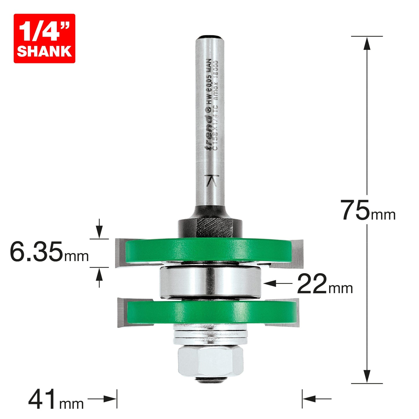 Tongue and groover set 41mm diameter