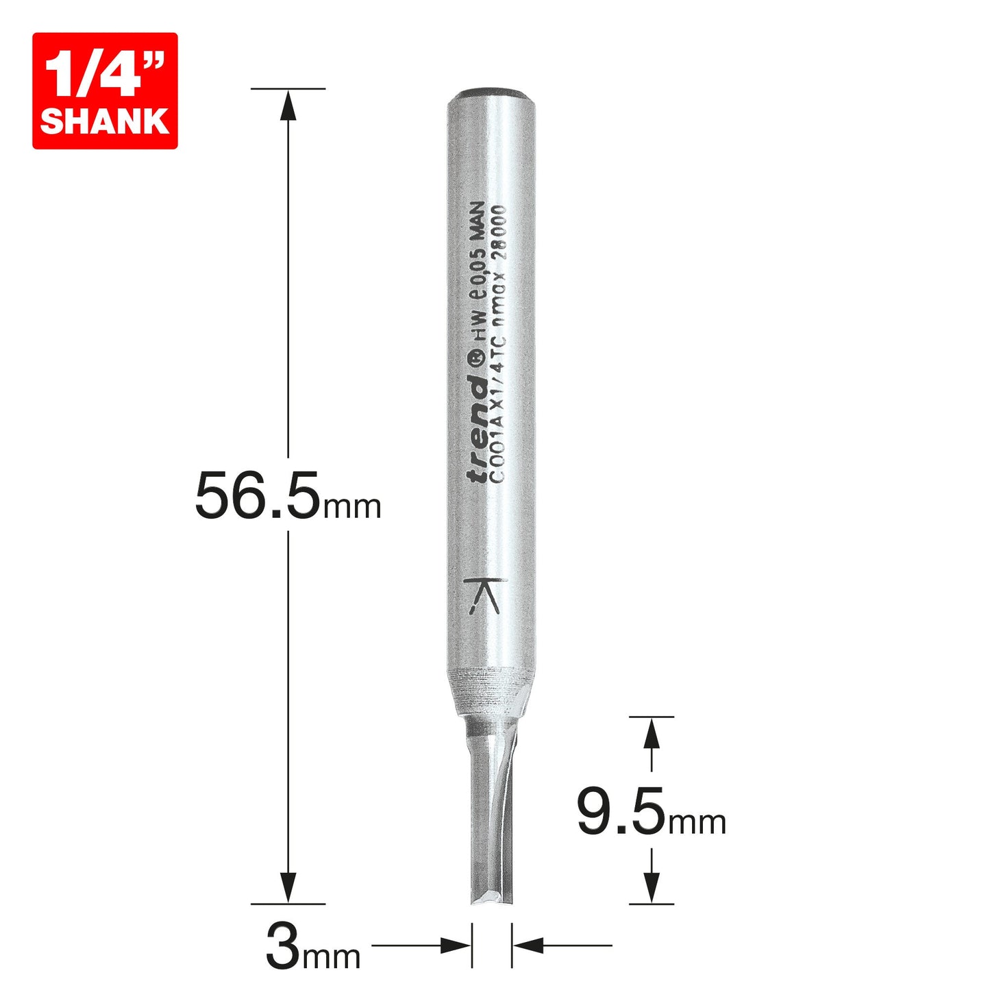 Two Flute Cutter 3mm diameter