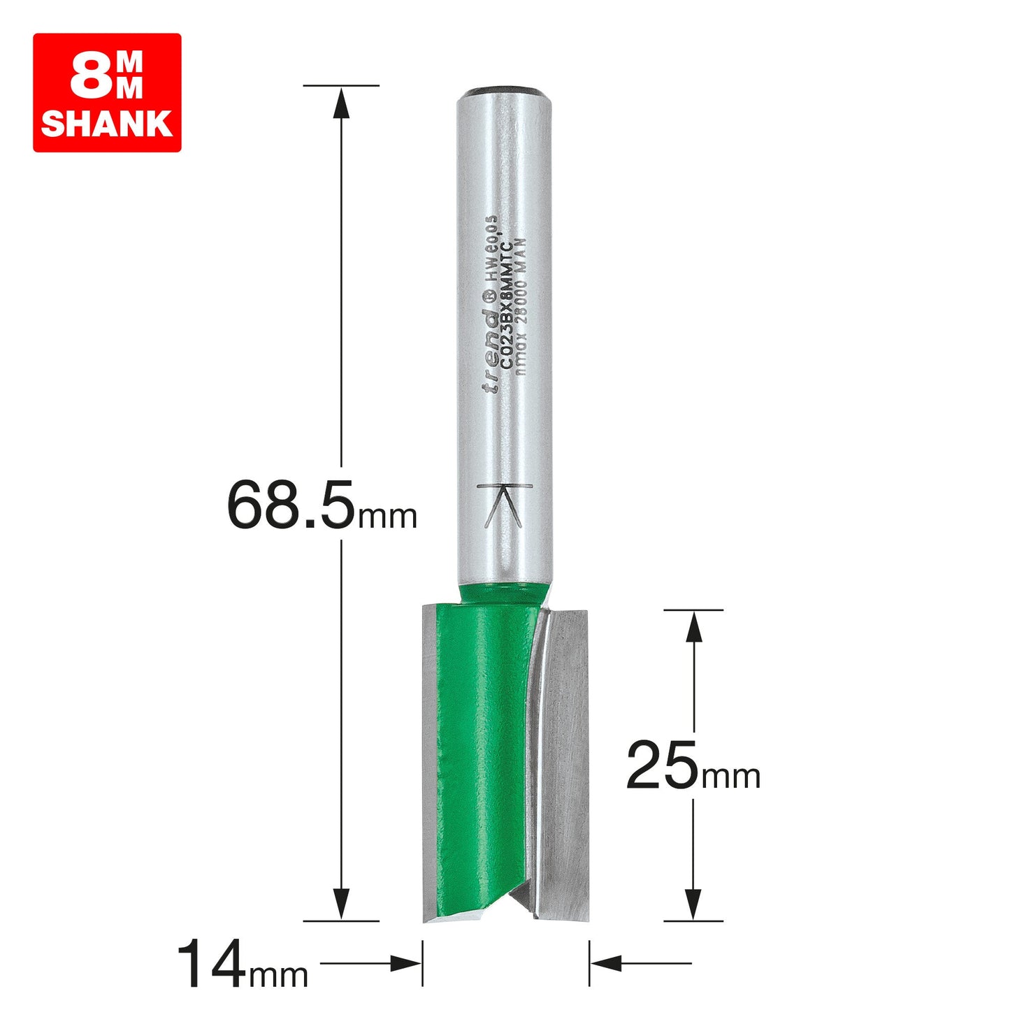 Two Flute Cutter 14.0mm diameter