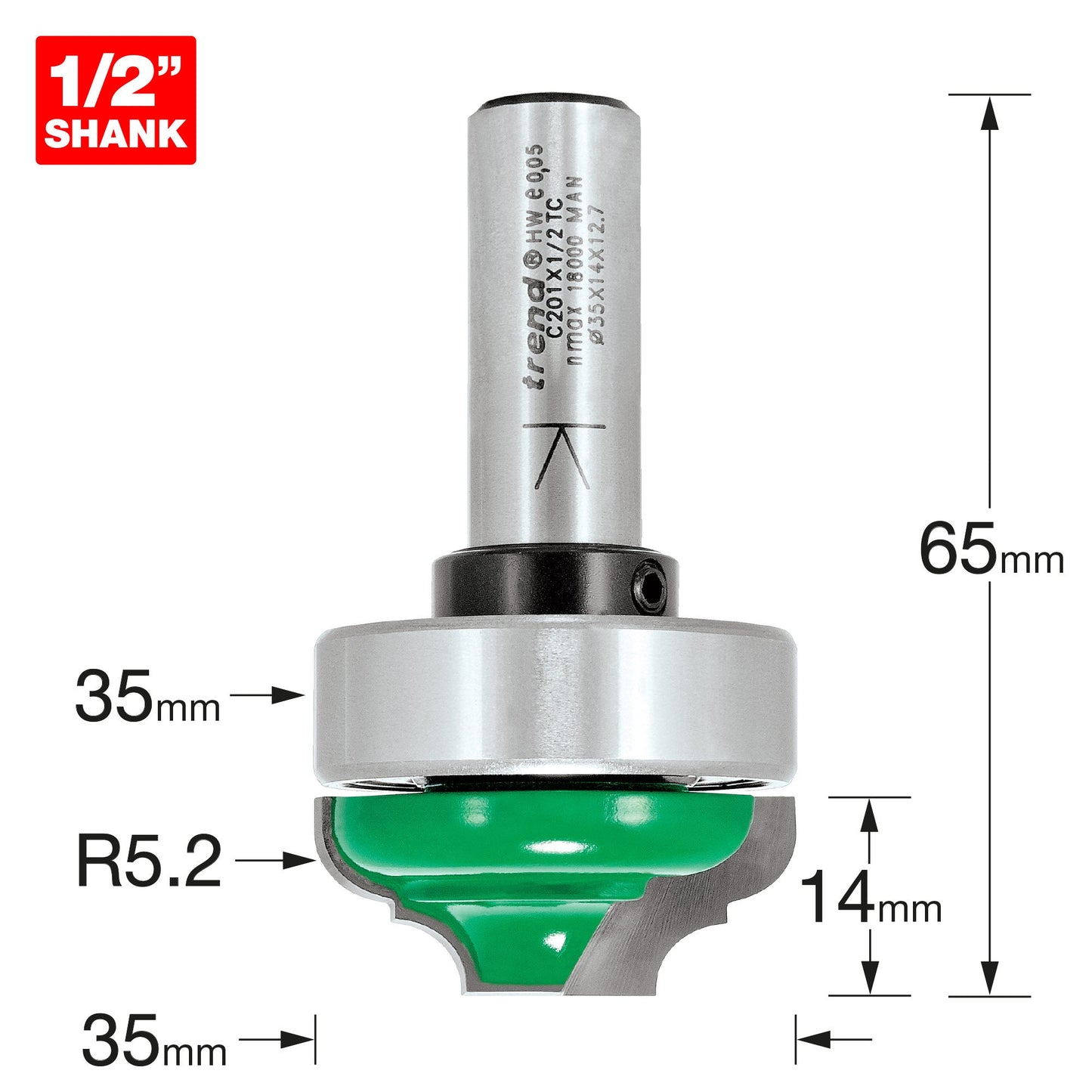 Bearing guided classic 5.2mm radius
