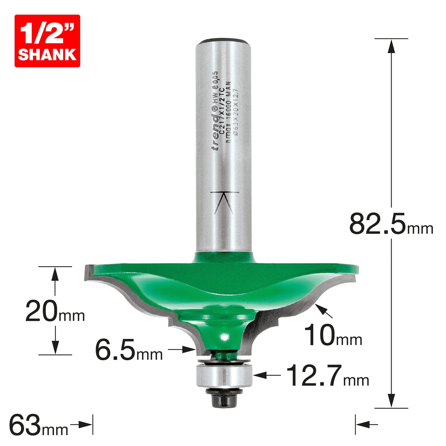 Bearing guided elegant mould 10.5mm radius