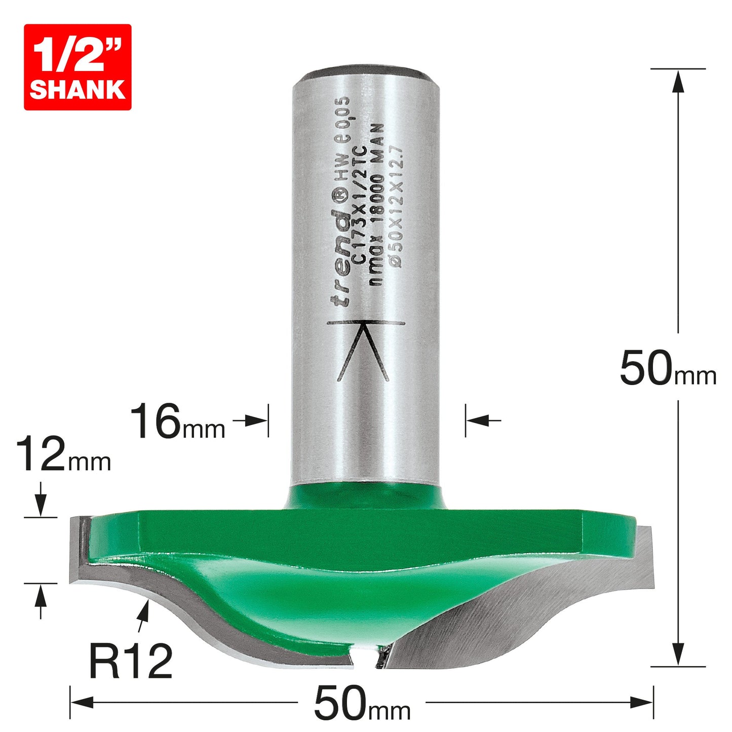 Large panel raiser radius 12mm