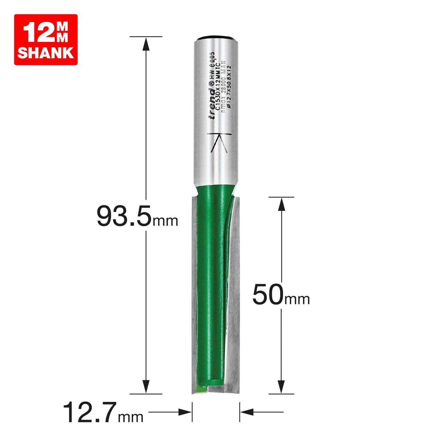 Two flute cutter 12.7mm diameter