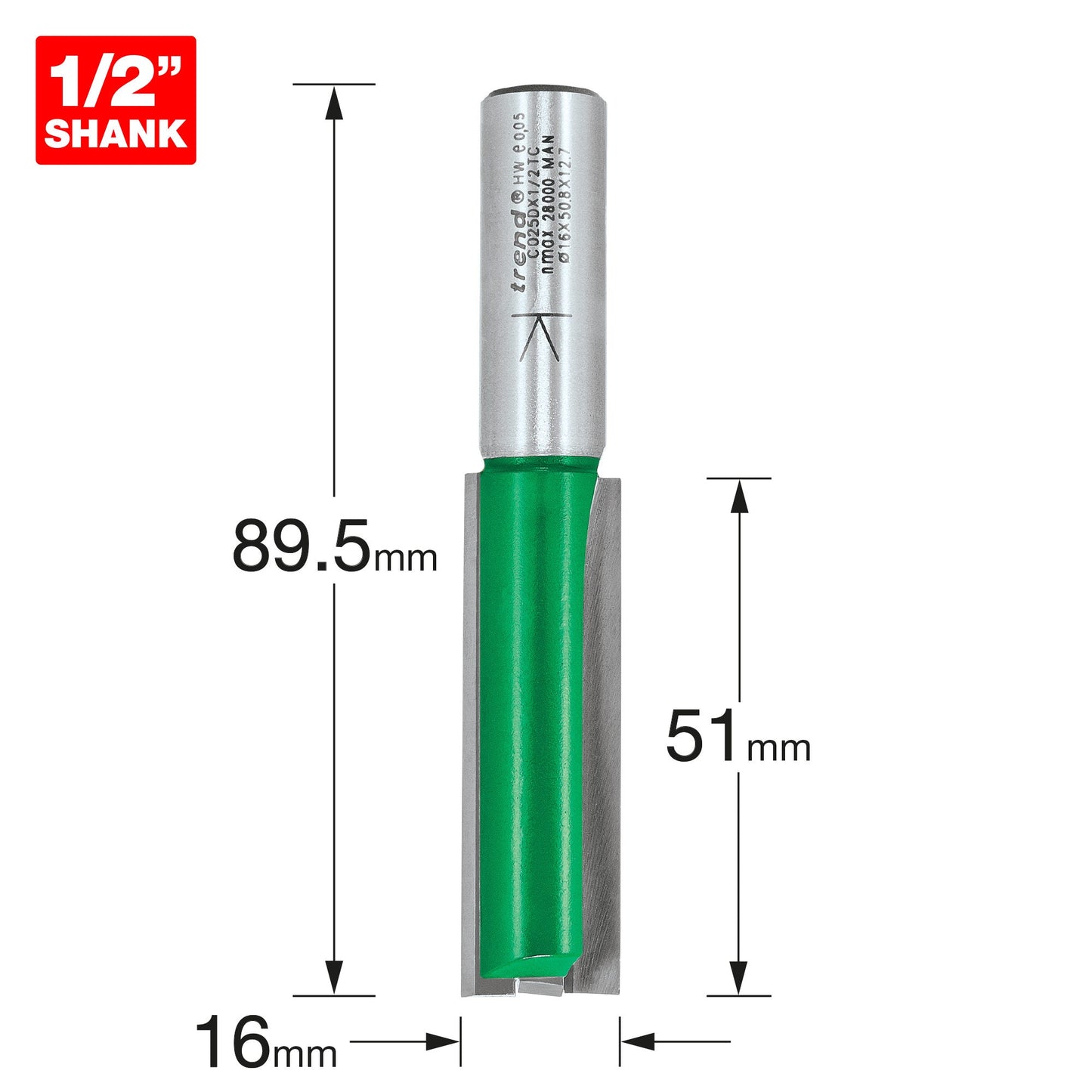 Two Flute Cutter 16mm diameter