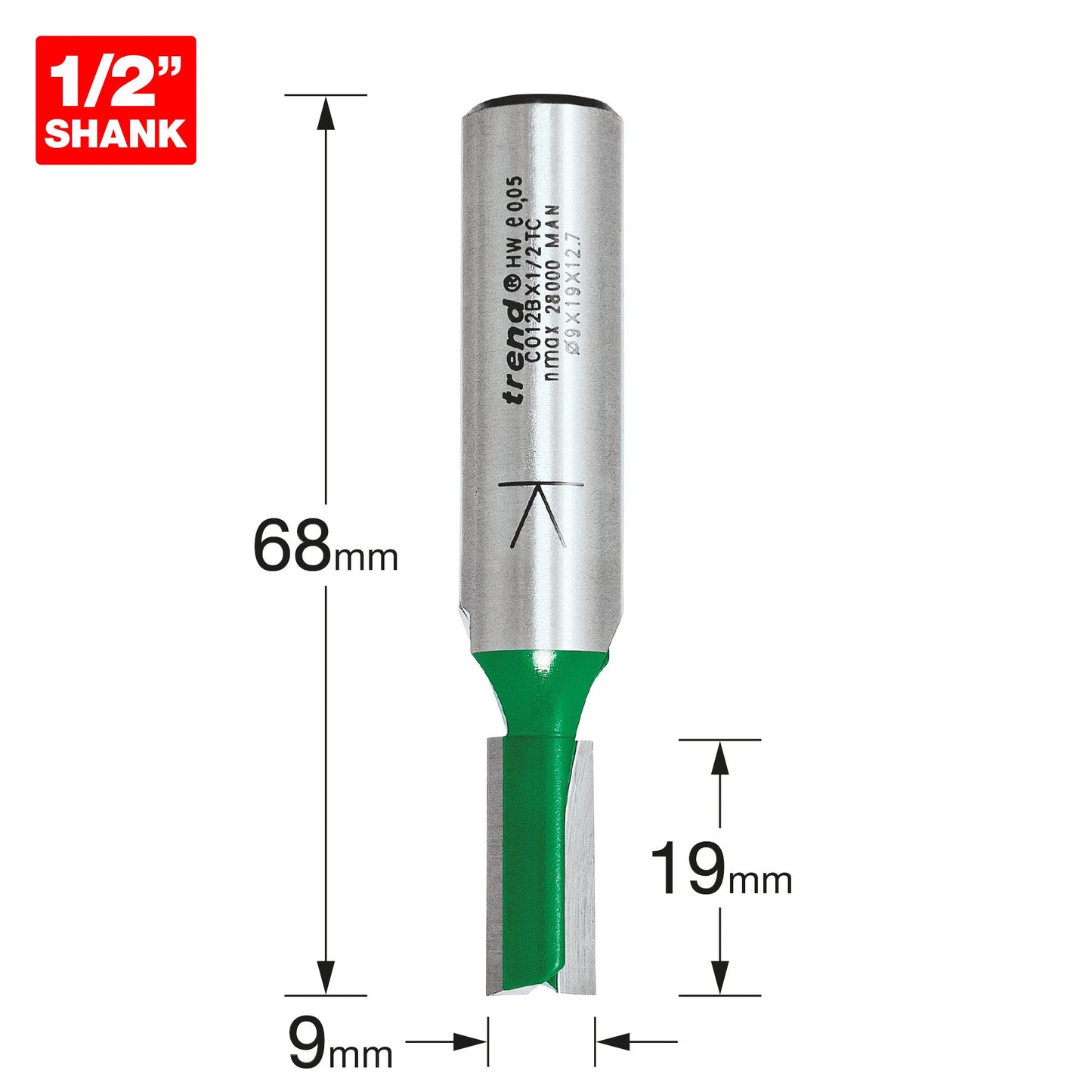 Two Flute Cutter 9mm diameter