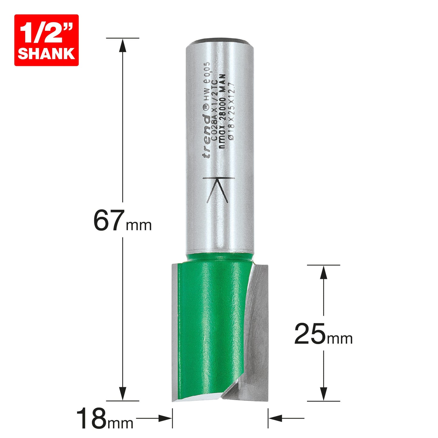 Two Flute Cutter 18.0mm diameter