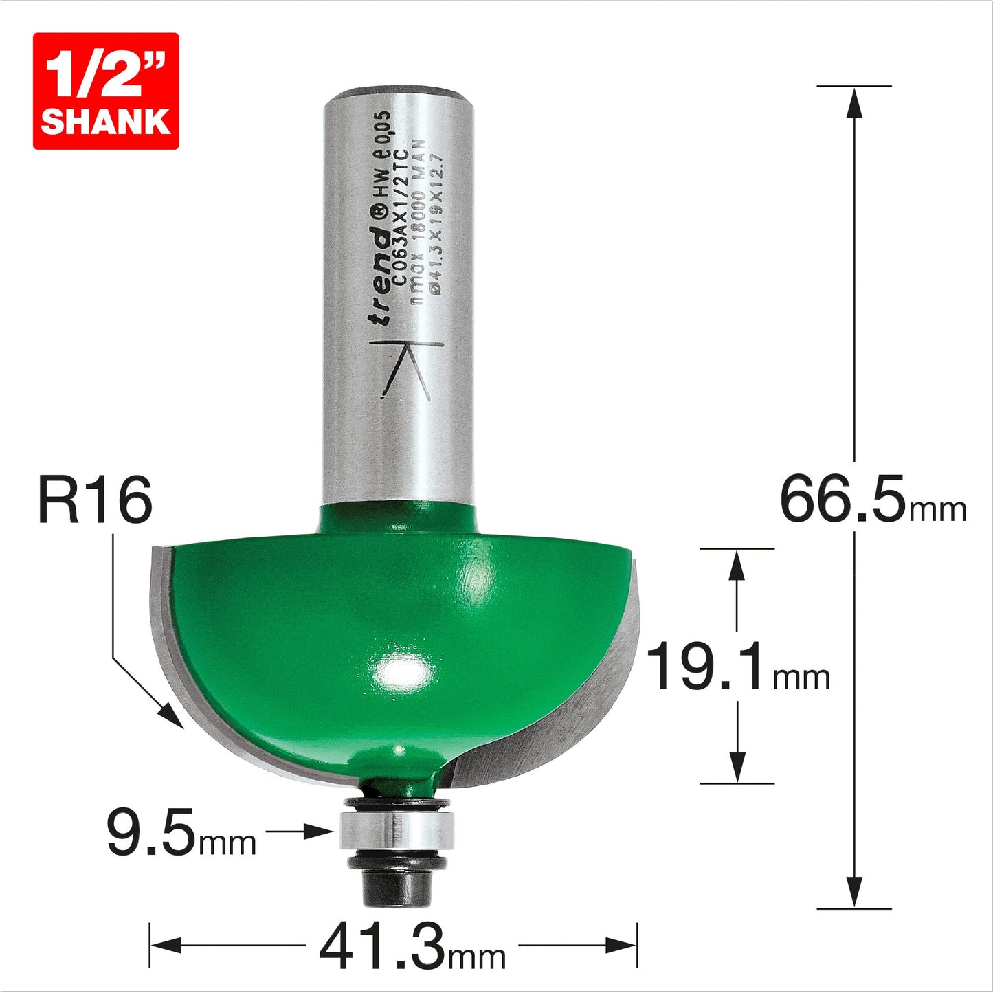Self guided radius 16mm