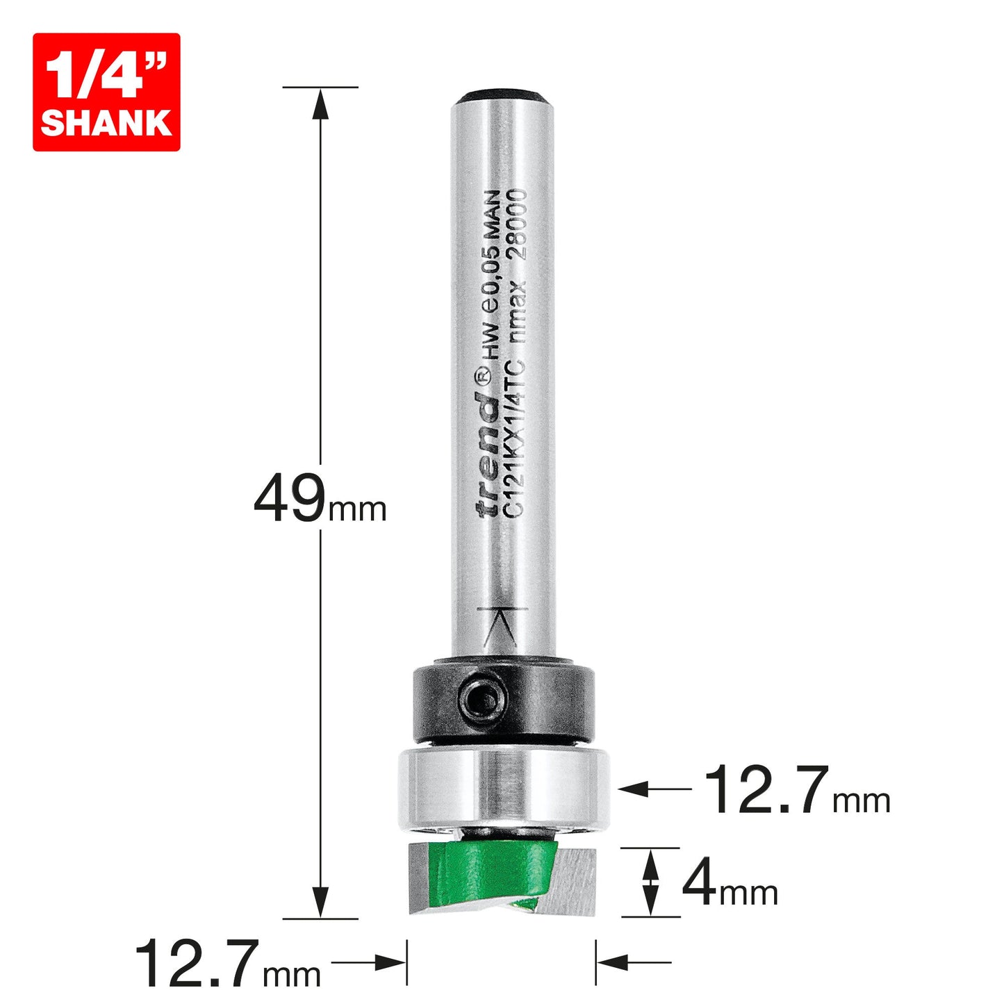 Template profile 12.7mm diameter