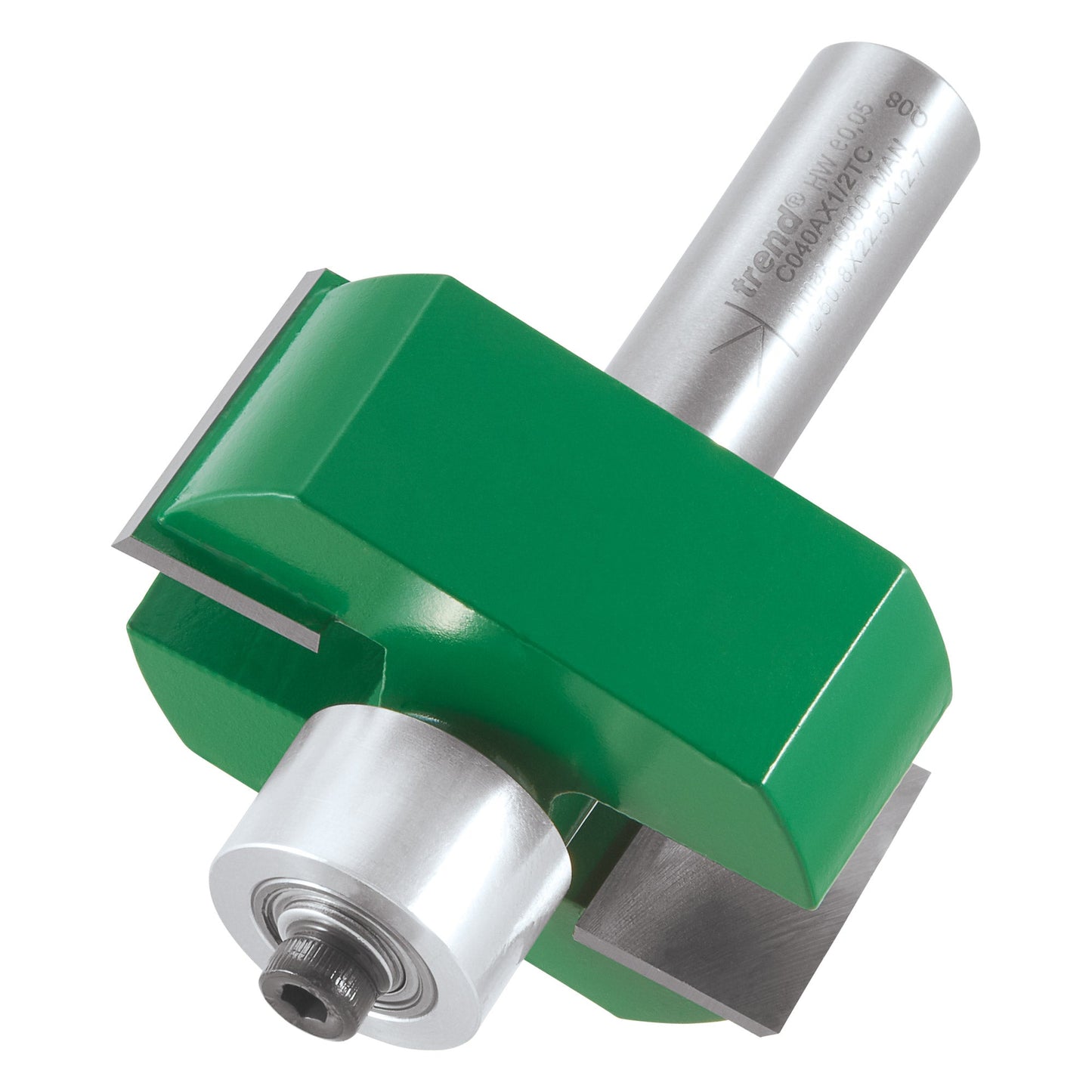Trend CraftPro 1/2in Bearing Guide Large Rebater Bit 50.8mm dia x 22.5mm cut depth
