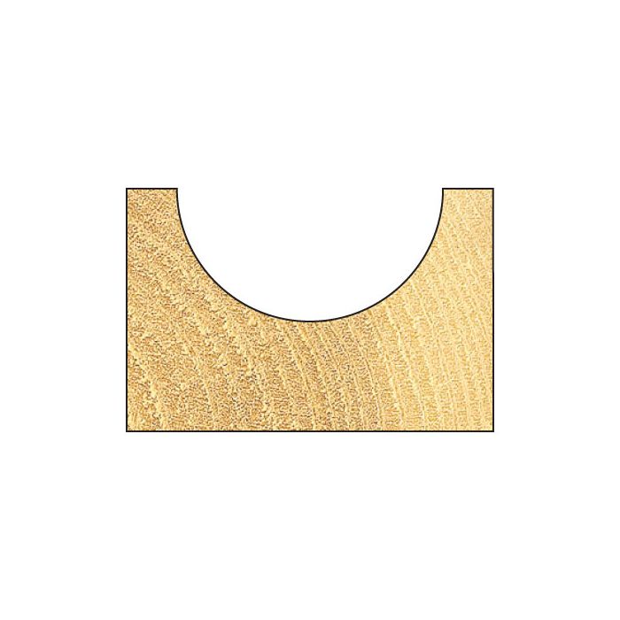 Radius 12.7mm radius x 25.4mm diameter