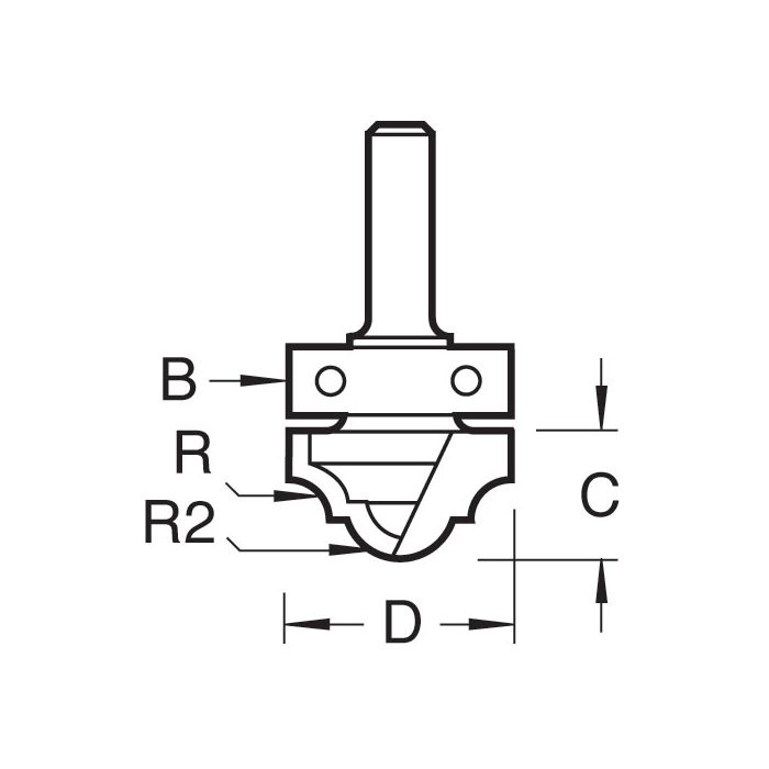 Broken ogee 4mm radius