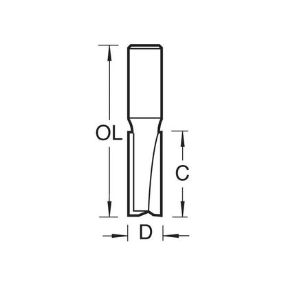 Two flute cutter 12.7mm diameter