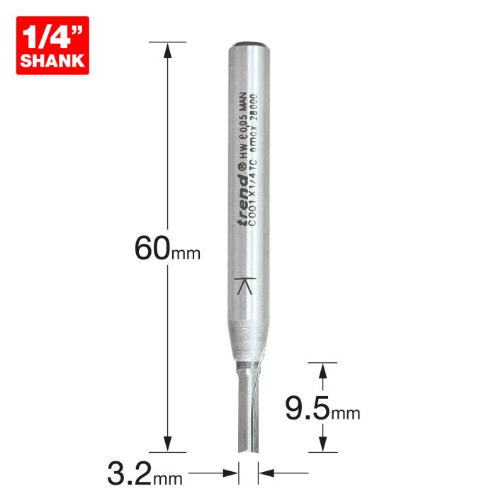 Two Flute Cutter 3.2mm diameter