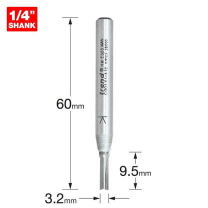 Two Flute Cutter 3.2mm diameter