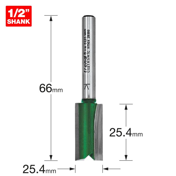 Two Flute Cutter 12.7mm diameter
