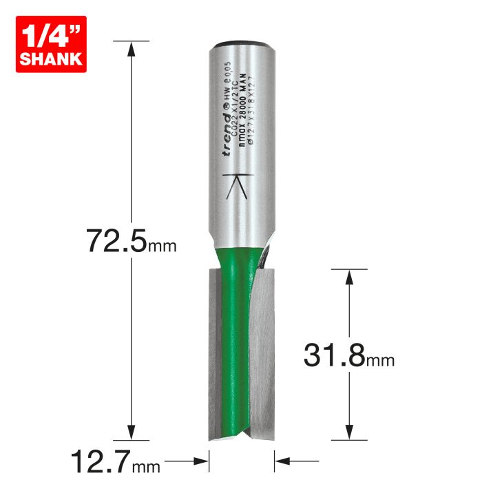 Two Flute Cutter 12.7mm diameter