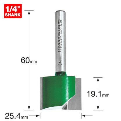 Two flute cutter 25.4mm diameter