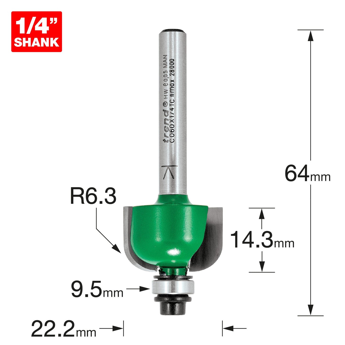 Self guided radius 6.3mm