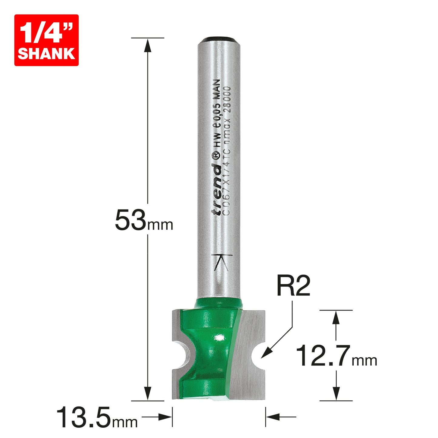 Staff bead 2mm radius