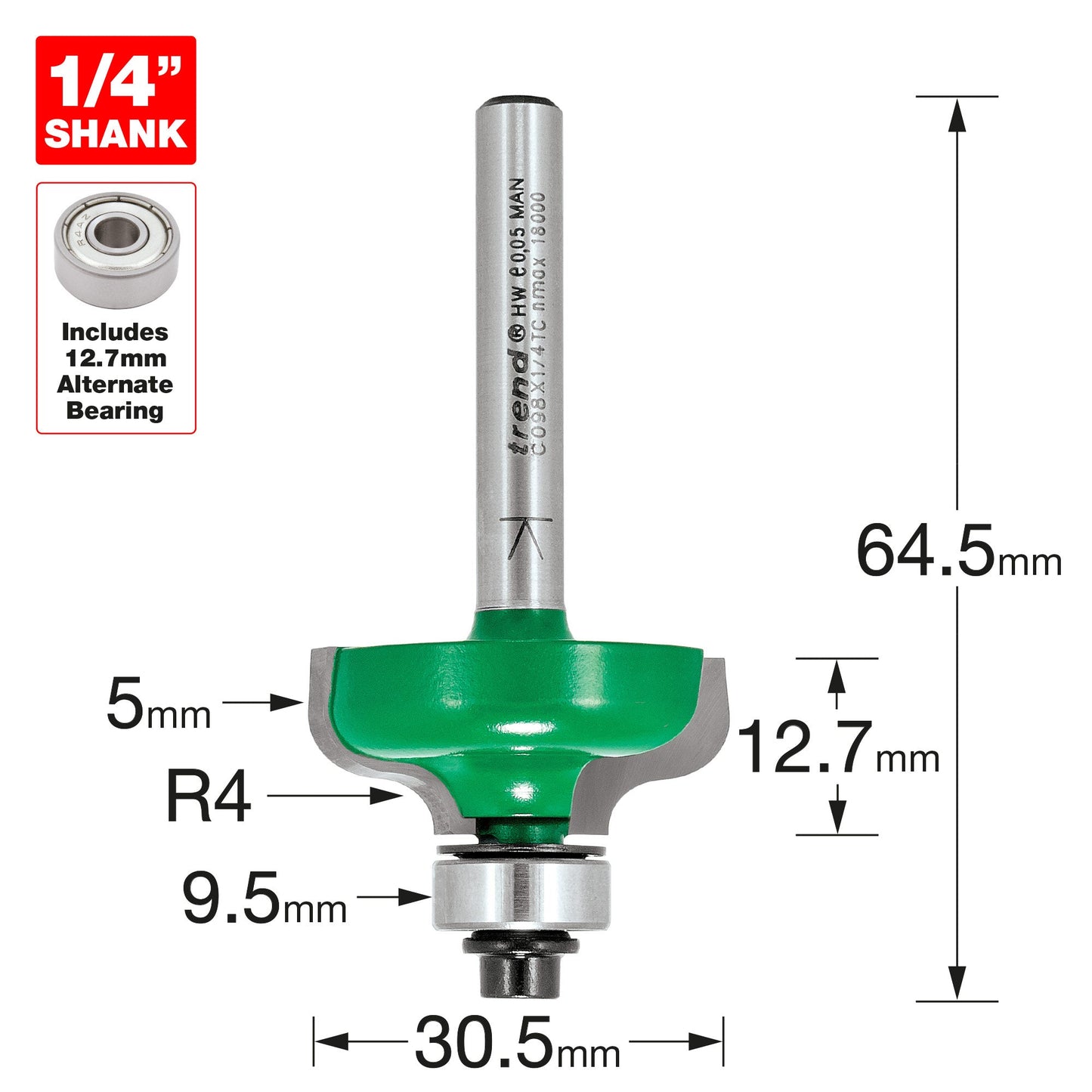 Self guided ogee 5mm radius