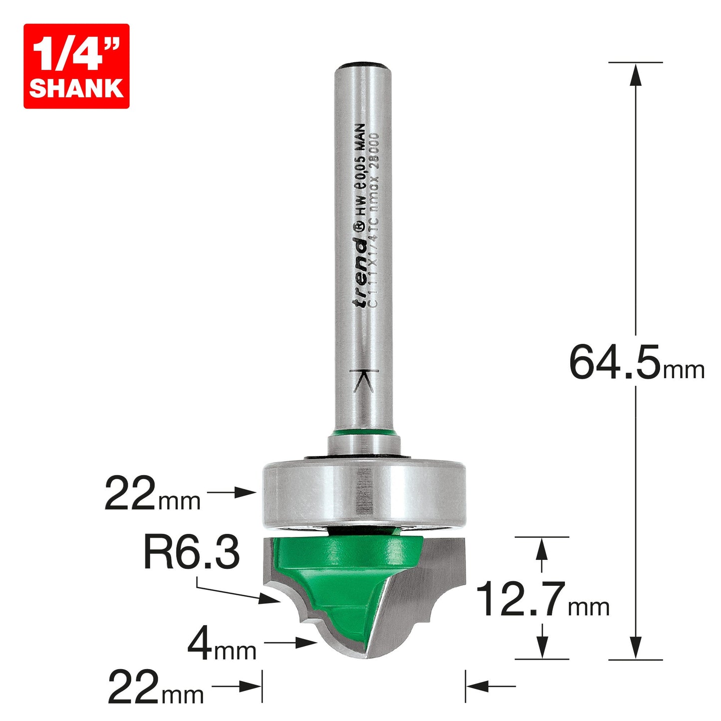 Broken ogee 4mm radius