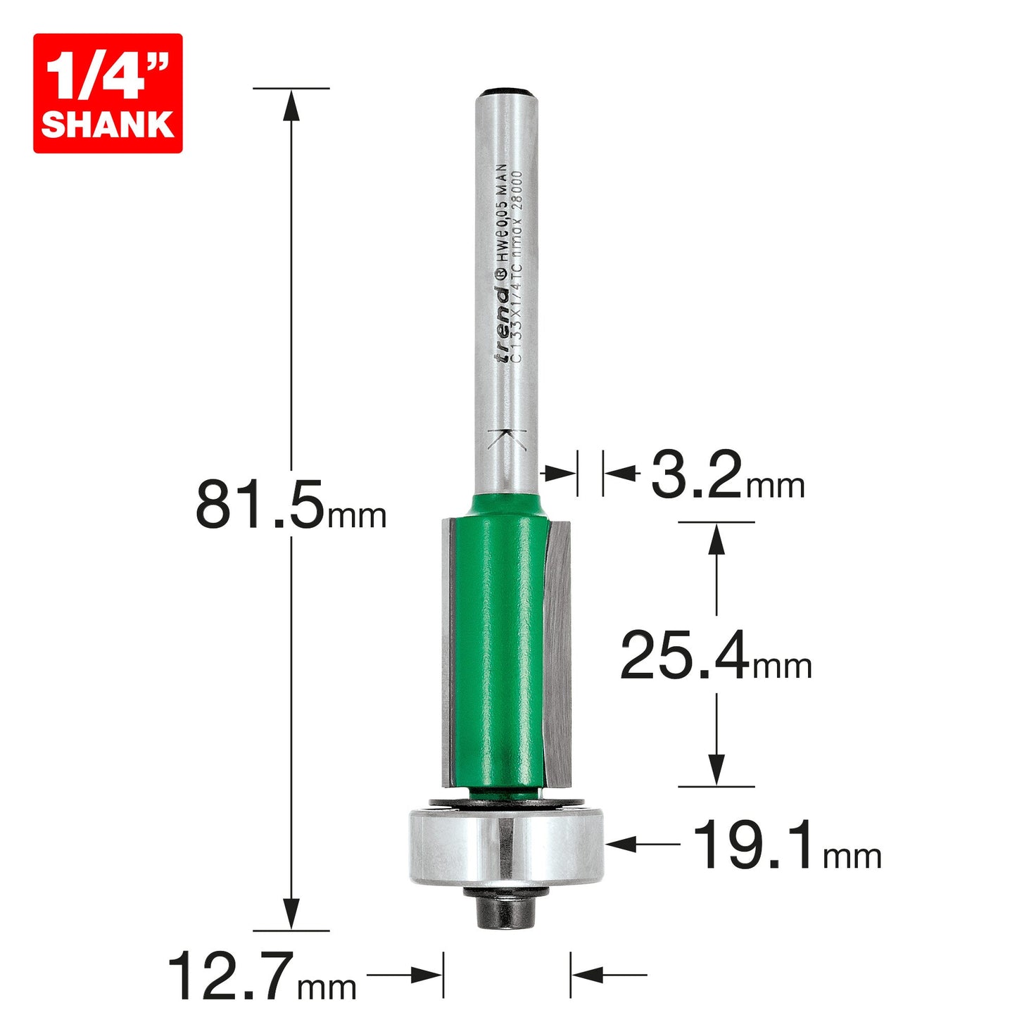 Overlap trim12.7mm diameter