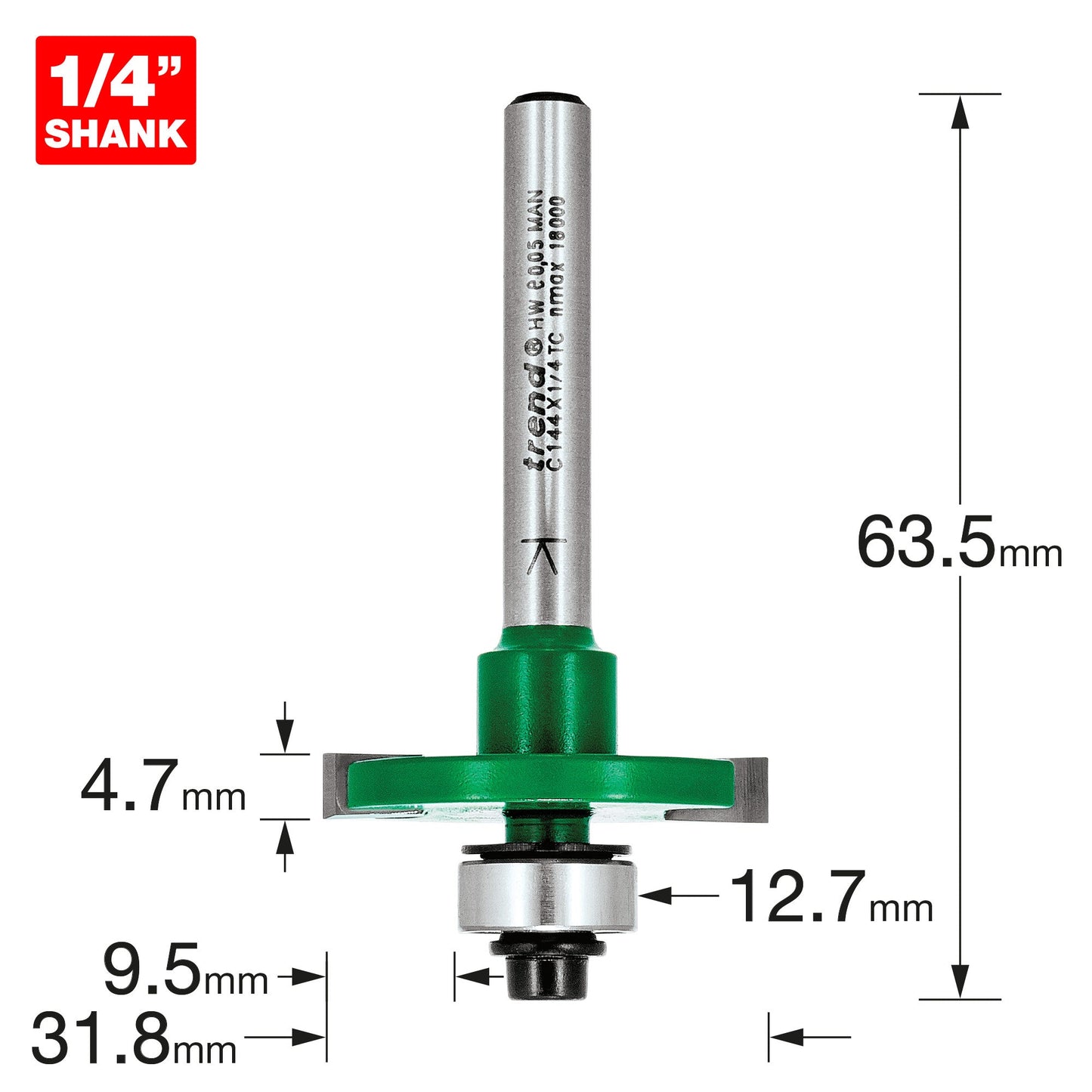 Slotting 4.7mm cut