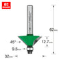 Self guided chamfer angle=45 degrees x 12.7mm Cut