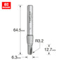 Radius 3.2mm radius x 6.3mm diameter