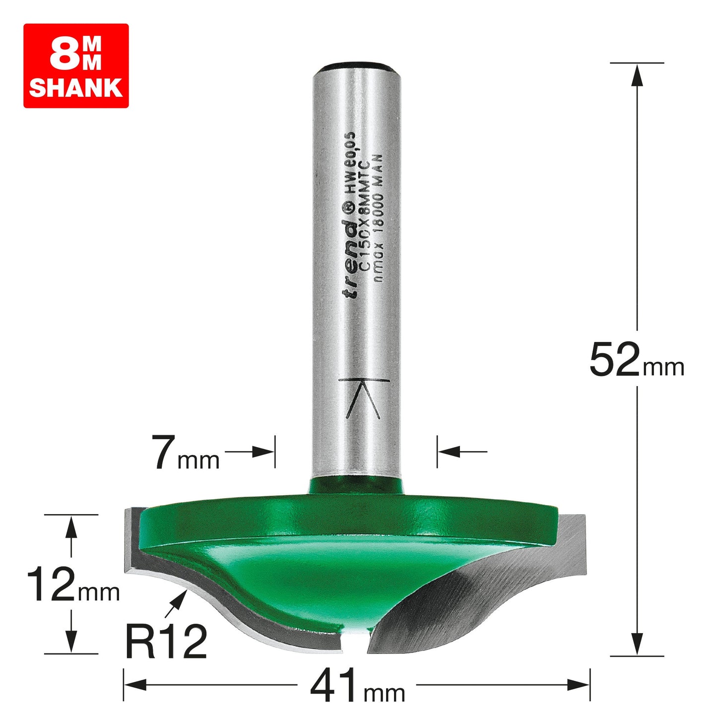 Raised panel 12mm radius x 41mm diameter