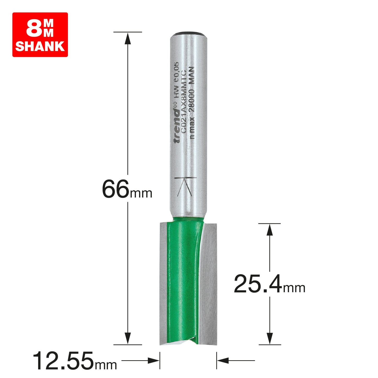 Two Flute Cutter 12.55mm diameter