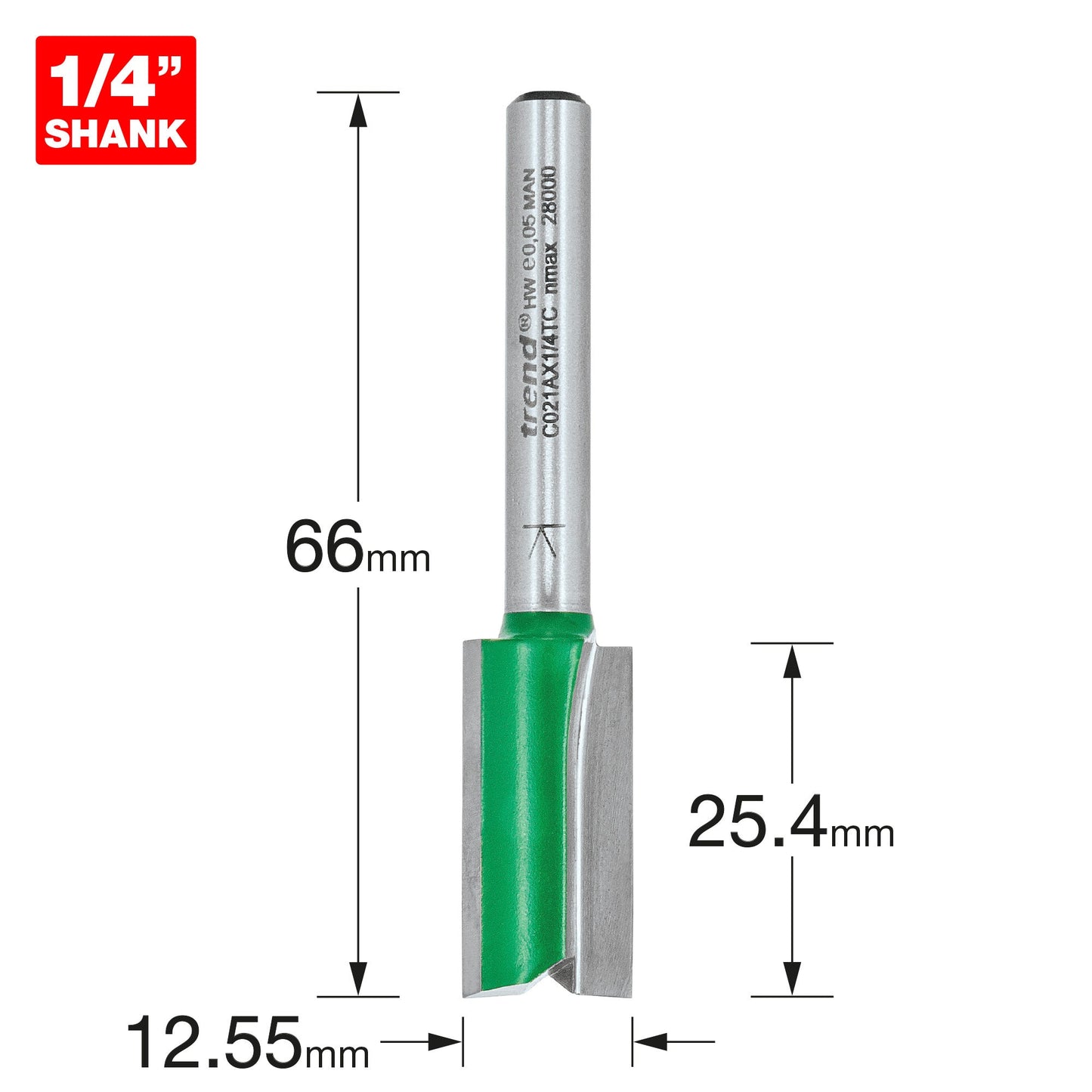 Two Flute Cutter 12.55mm diameter