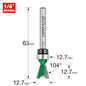 Dovetail 12.7mm diameter x 104 degrees guided