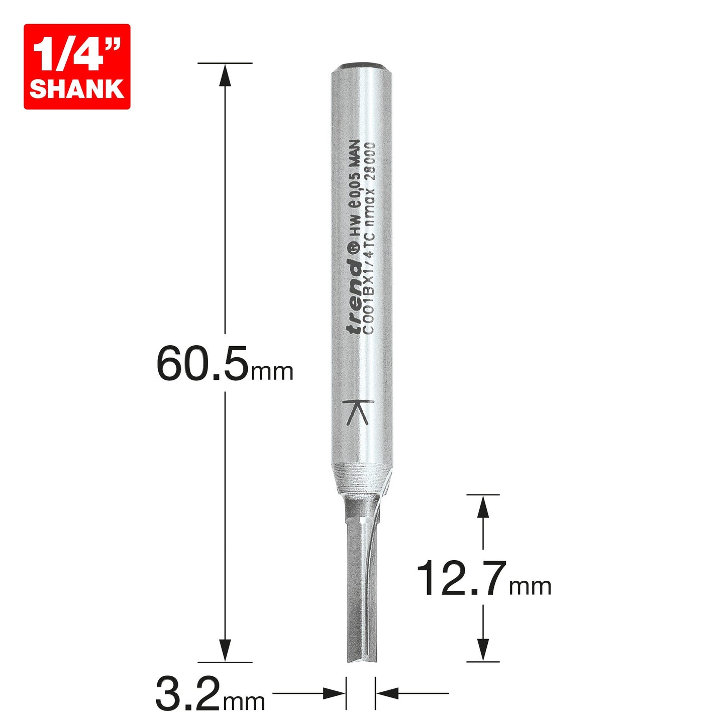 Two Flute Cutter 3.2mm diameter