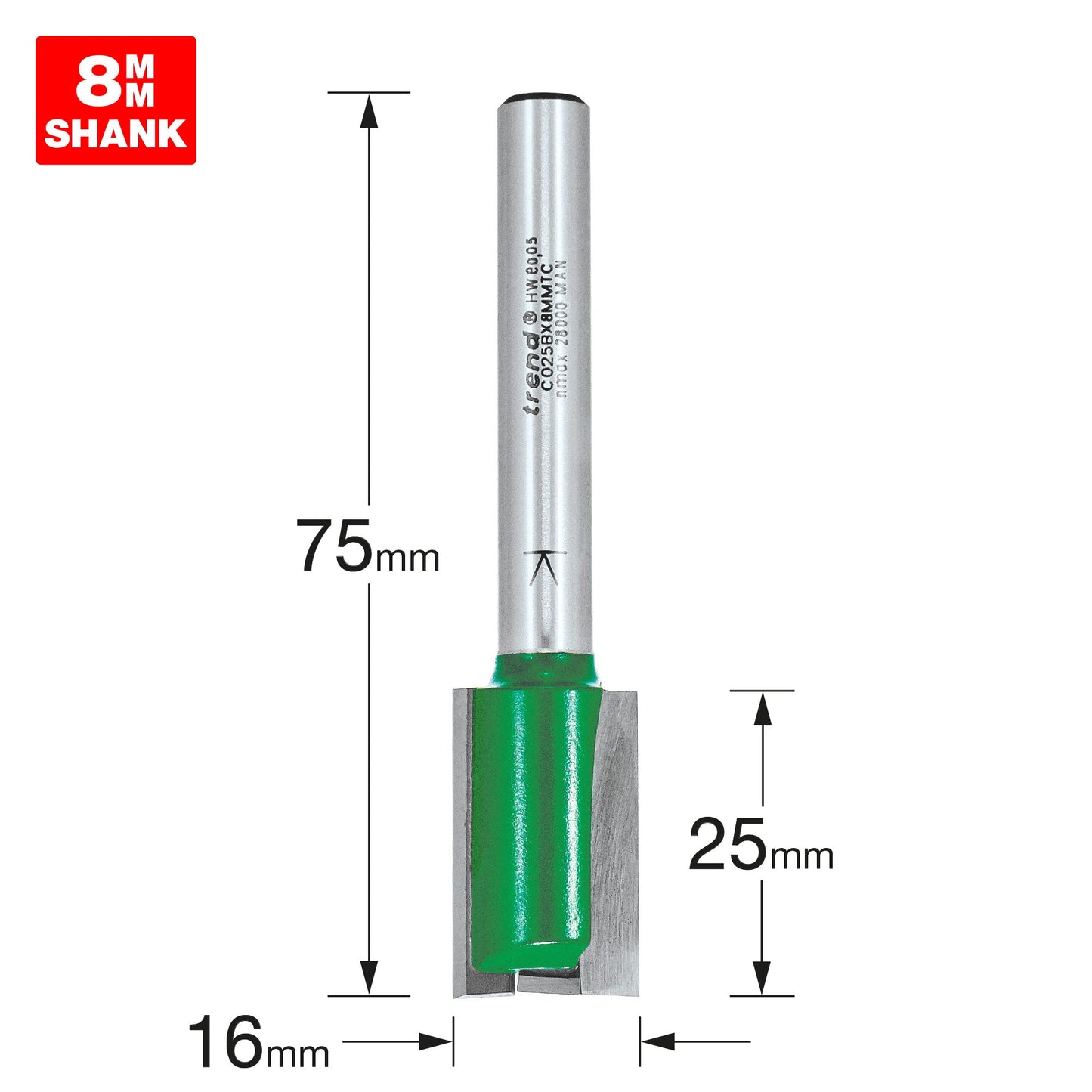 Two Flute Cutter 16mm diameter