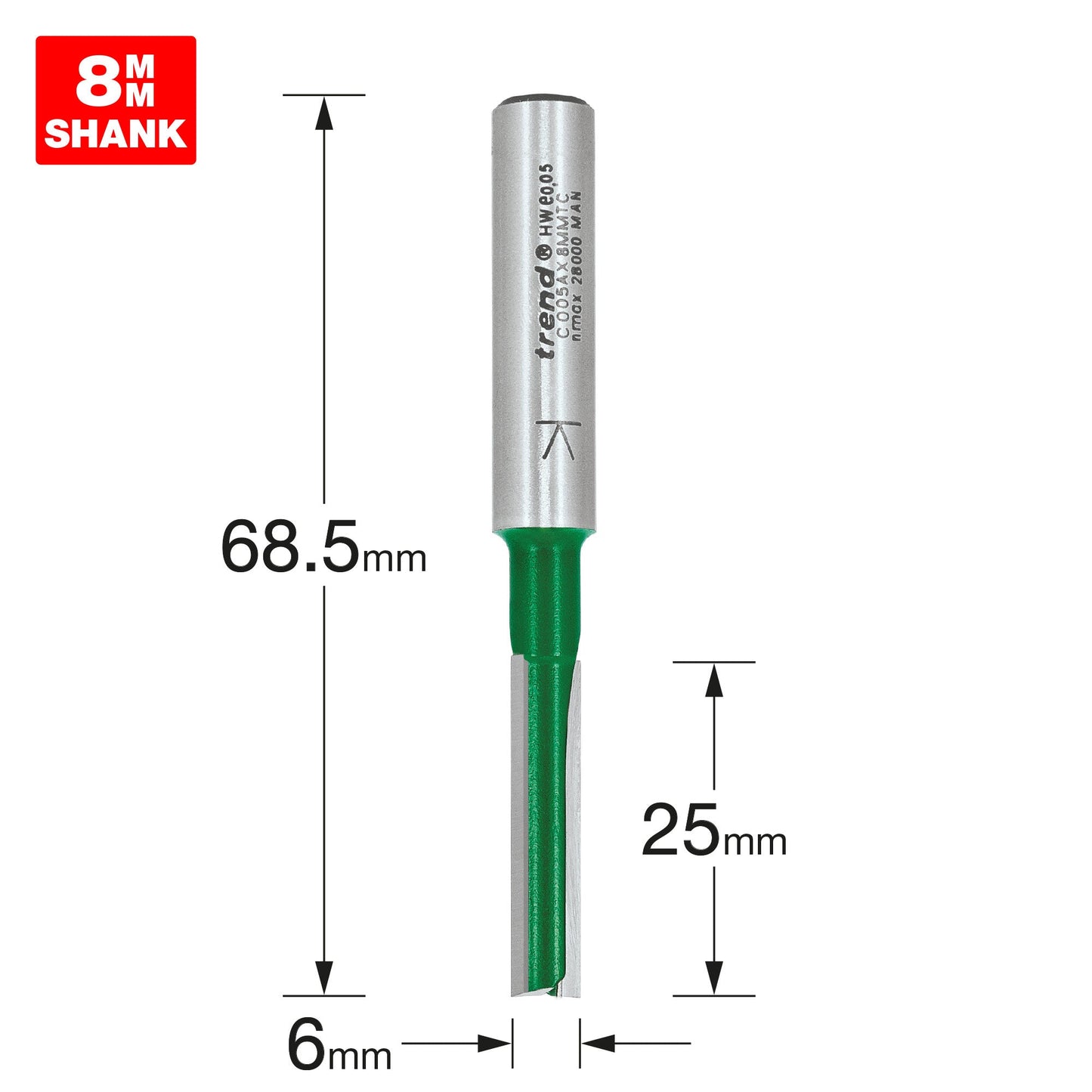 Two Flute Cutter 6mm diameter