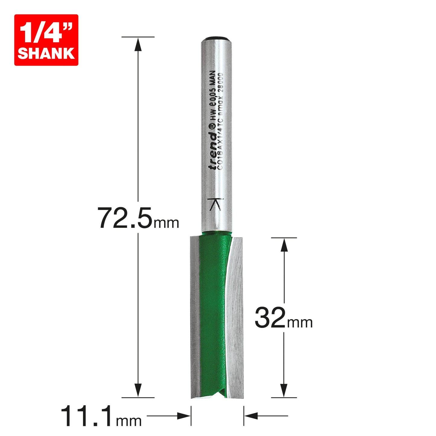 Two Flute Cutter 11.1mm diameter