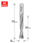 Dowel drill 8mm x 35mm cut