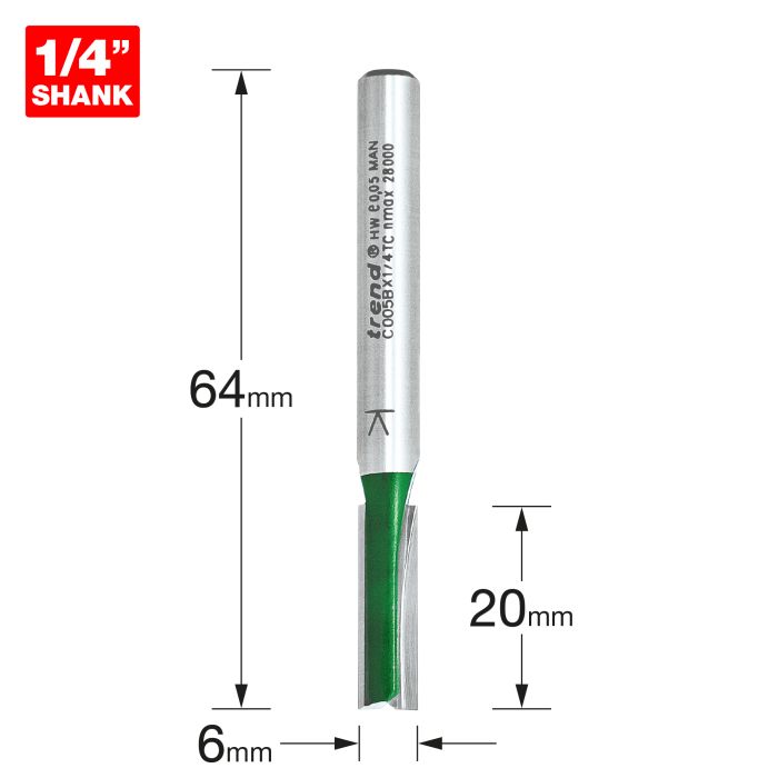 Two Flute Cutter 6.0mm diameter