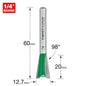 Dovetail 12.7mm x 98 degrees x 20mm cut