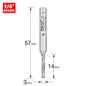 Dowel drill 3mm x 14mm cut