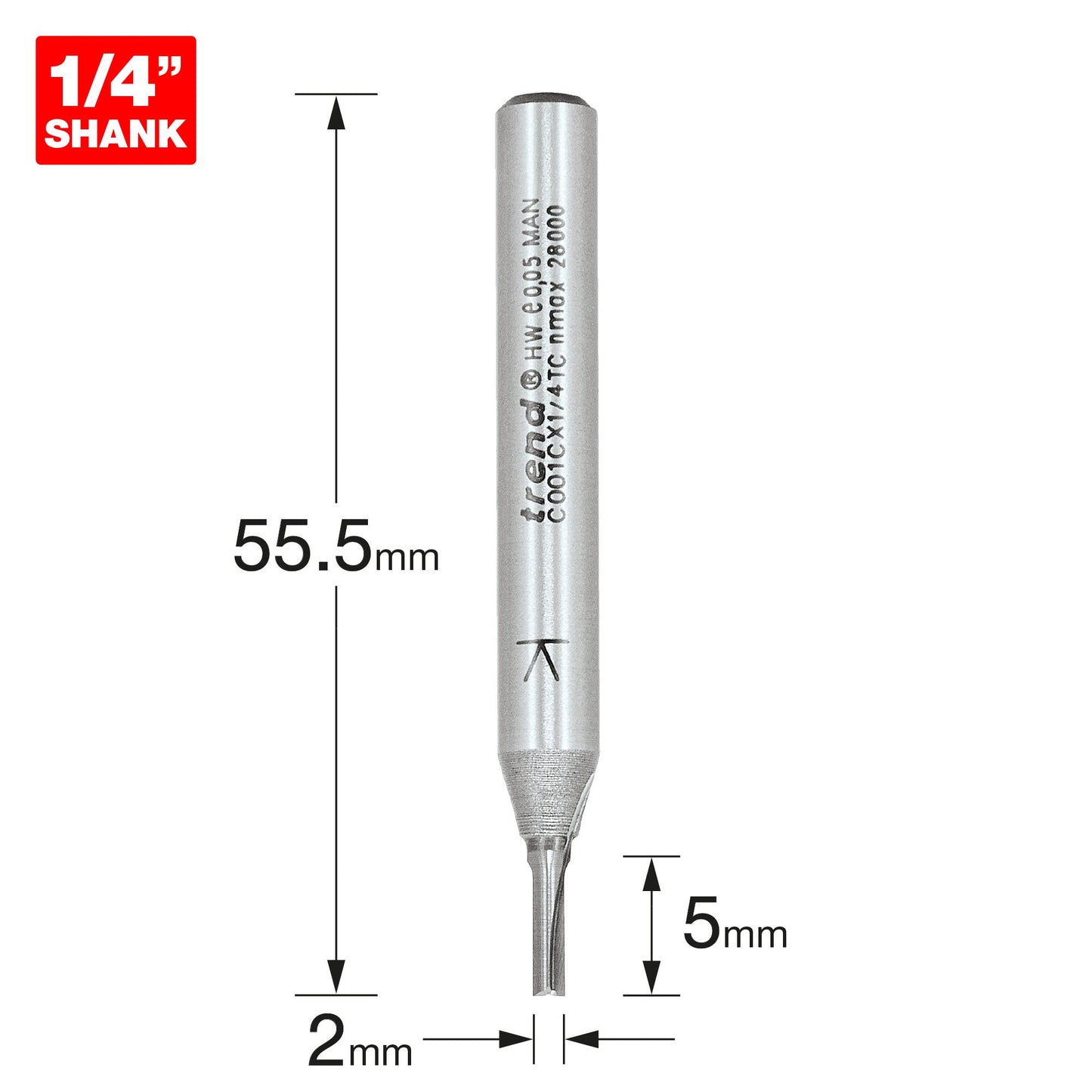 Two Flute Cutter 2mm diameter