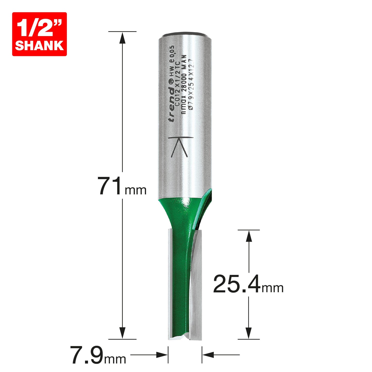 Two Flute Cutter 7.9mm diameter