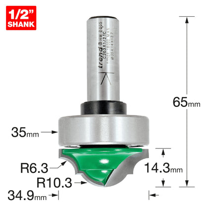 Bearing guided classic panel 6.3mm radius