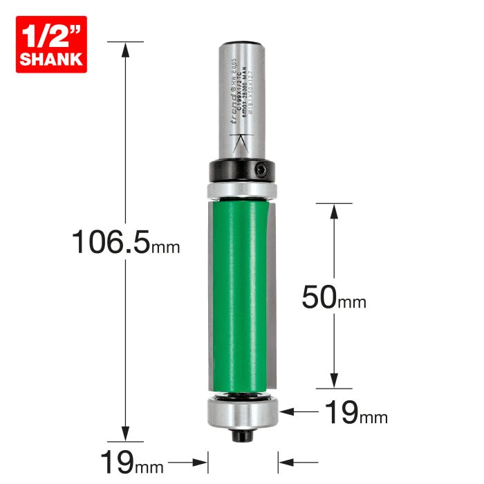 Double guided trimmer 19.1mm x 50mm