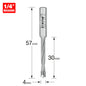 Dowel drill 4mm x 30mm cut